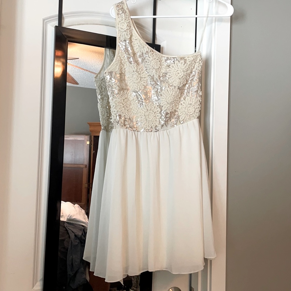 One shoulder semi formal dress